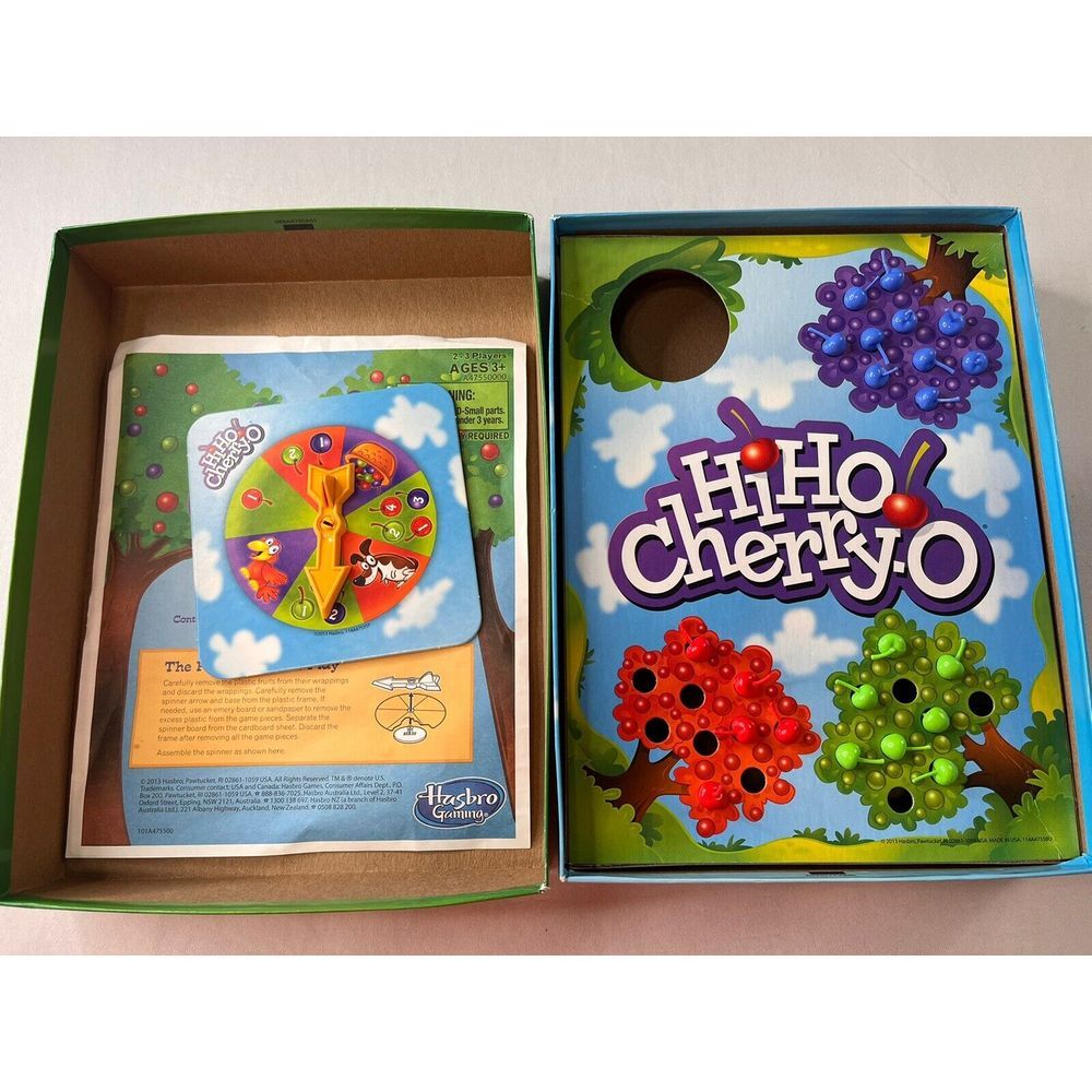 Hasbro -Hi Ho Cherry-O - Ages 3+ Parts Not Full Game Board Game Pieces‎